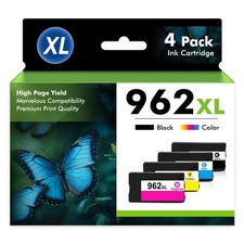 4Pack 962XL Ink Cartridges for HP Officejet Pro 9010 9015 9018 9020 9025 Printer picture