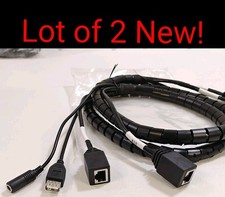 Lot Of 2 Multi-Connector Cable with USB, Ethernet, and Power Connectors - NEW picture