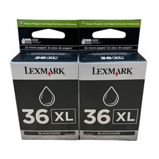 2pcs Lexmark 36XL Genuine Ink Cartridges In Retail Box picture