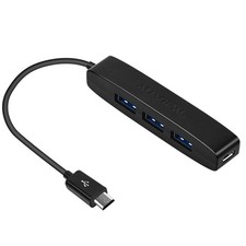 AuviPal 3-Port Micro USB OTG Hub Adapter (3 USB Ports + Power Port) for Fire Sti picture