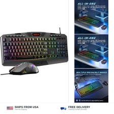Redragon S101-3 PRO Gaming Keyboard and Mouse, RGB Backlit Programmable Keybo... picture