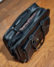Heritage Travelware Samsonite Leather Rolling 15.4” Laptop Bag picture