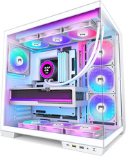 H1  ATX PC Case - Pre-Installed with 7 PWM ARGB Fans - Dual Cavity Mid-Tower PC  picture