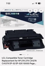 LCL Replacement Black Toner Cartridge. Replaces C4127X/ C4127A/ EP-52X picture