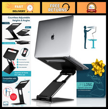 Adjustable Ergonomic Laptop Stand - Premium Aluminum Riser, Portable & Foldable, picture