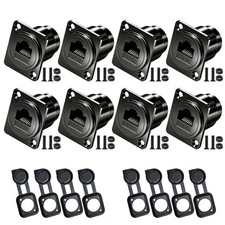 8 Pack RJ45 CAT6 D‑Panel Mount Ethernet Coupler Female to Female picture