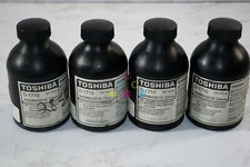 4 New OEM Toshiba eSTUDIO 20,25,250 Black Developer Bottles D-1710, 4409843510 picture