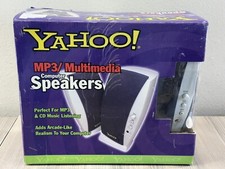 Vintage 2001 Yahoo MP3/Multimedia Computer Speakers W/Box & Accessories picture