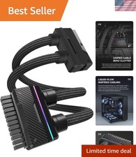 UNIFAS ARGB 24-Pin PSU Extension Cable, Unified Dual-Tube, Black picture