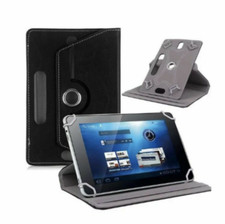 Black 360 Folio Leather Case Cover For Universal Android Tablet PC 7
