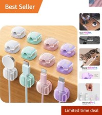Cable Clips, 8 Pack Cord Holder Cord Organizer, Cable Management | [1s Lock &... picture