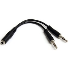 StarTech.com 3.5mm 4 Position to 2x 3 Position 3.5mm Headset Splitter Adapter... picture