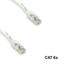 Kentek White 50ft Cat6A UTP Ethernet Cable 24AWG RJ45 T-568B Patch Panel Router picture