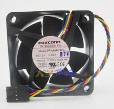 1 PCS FOXCONN Fan PVA060G12L DC 12V 0.20A 6CM 6025 4 pin Server Cooling Fan picture