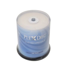 100 PC PlexDisc 16X 4.7 GB DVD-R Logo Top Disc Media Cake Box FFP 632-815-BX picture
