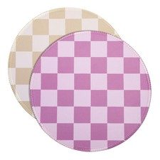 2Pcs Checkered Mouse Pad Plaid Grid 8.7