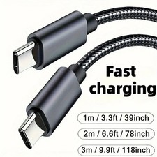 60W Quick Charger Type C To Type C 1M 2M 3M Cables PD Fast Charger Data Cable picture