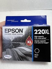 Genuine Epson 220XL Black Ink Cartridge EXPIRATION DATE 05/2023 NEW SEALED picture