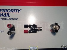 1 x BNC Male plug to Two dual Banana binding female jack connector adapter USA picture