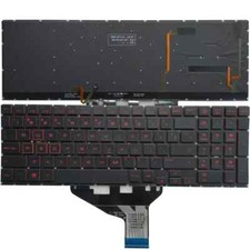 for HP Omen 15-dc US Layout Keyboard Red Backlit Laptop Replacement picture