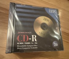IBM CD-R, 20 Pack 16x 80min/700MB 1x-16x Compatible Recordable Disc New Unsealed picture
