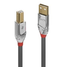LINDY 36640 USB 2.0 Type A to B Cable, Cromo Line - Black, 0.5m 0.5m Cromo Line picture