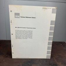 IBM 1620/1710 Symbolic Programming System Manual ORIGINAL Vintage 1963 picture