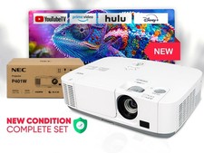 NEC P401W 3LCD Projector NEW Condition 4000 Lumens 16:10 (WXGA) 16W Speakers HD picture