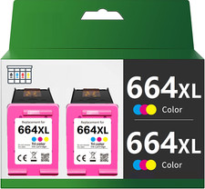 Compatible For HP 664XL Color Ink Cartridge Show Ink Deskjet 1115 2136 3636 -2pk picture