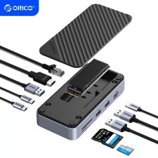 ORICO 10 in 1 USB HUB with M.2 NVMe SATA SSD Enclosure Docking Station AdapterUS picture