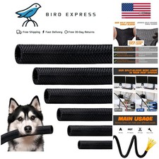 Split Braided Cable Management Sleeve 12ft Self-Wrapping Wire Loom Protectors picture
