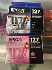 Epson 127 XL Black & 2 Magenta Y Genuine Ink Cartridges Exp 2019 picture