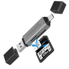 SABRENT USB-C & USB-A SD/Micro SD Card Reader, USB 3.0 (CR-BCA2) picture