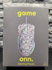 Grey Camo Onn Gaming Mouse Attached USB Power Cable LED Lighting DPI picture