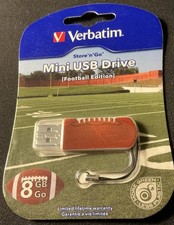 Verbatim Mini USB DRIVE FOOTBALL EDITION BRAND NEW FACTORY SEALED 8GB picture
