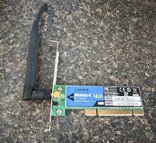 Linksys Wireless-G WiFi Network PCI Adapter WMP54G ver 4.1 2.4GHz 802.11g Tested picture