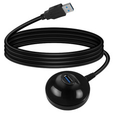 4.9FT USB 3.0 Extension Cable with Pedestal,5Gbps USB 3.0 Type-A Male to Female picture
