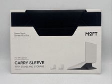 MOFT Carry Sleeve 14in Laptop Sleeve Case Stand & Storage Vegan Leather Black picture