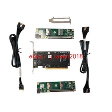 External PCIE x16 to SFF-8654 Adapter 2*PCI-E X8 + 2*Baseplate 70CM Cable US picture