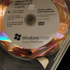 Windows Vista Home Premium Disc 64 bit OEM Software w Guide Book And Case Rare picture