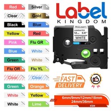 COMPATIBLE BROTHER LABEL TAPE TZ TZE TZE231 P-TOUCH TZE221 6MM/12MM/9MM 8M LOT picture