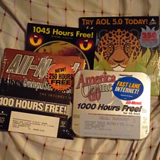AOL America Online Vintage Internet Signup CD-ROM Lot 5.0 6.0 9.0 AM0204M16 picture