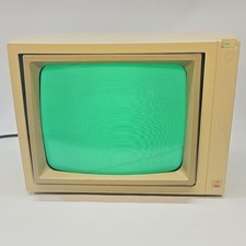 Apple II A2M2010 Green Phosphor Composite Tilt Screen Monitor Vintage Gaming picture