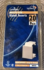 20 New Leviton White Quickport SnapIn-Design Wallplate Blank Filler 41084-W picture