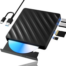 5 in 1 External Blu Ray Drive, Portable Blu Ray Player with USB 3.0 Type-C, CD D picture