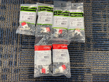 Lot of 6 Red Cat5e Keystone Jacks - OR-KS5EA-42, KS5EA-42 picture
