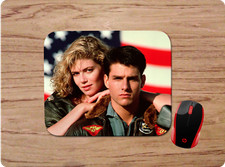 TOP GUN MAVERICK AMERICAN FLAG CUSTOM MOUSE PAD NEOPRENE HOME OFFICE GIFT  picture