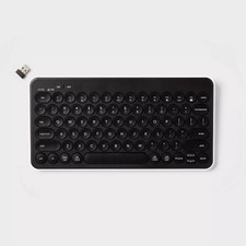 Heyday - Wireless Bluetooth Keyboard w/ USB Receiver Black/White picture