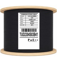 Cat6A Direct Burial Ethernet Cable 1000ft 23AWG Pure Copper UTP 10Gbps PoE++ picture