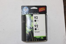 HP INK CARTRIDGE 92 TWIN-PACK BLACK + BLACK 